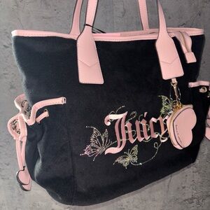 Juicy Couture Black and Pink Tote Bag